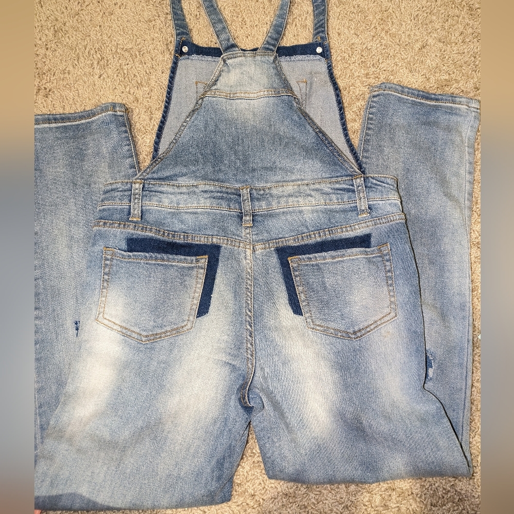 Cat & Jack Girls Size 10/12 Blue Jean Overalls NWOT